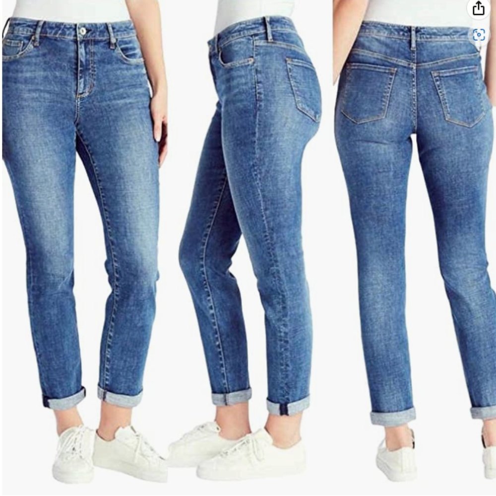 Chaps Women's Wallis Slim Boyfriend Ankle Denim Jeans